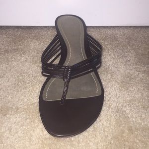 Coffee Ann Taylor Low Heel Sandal